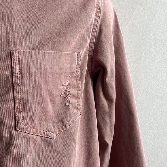 Distressed Primark Button Down Shirt Large - Picture 4 of 10